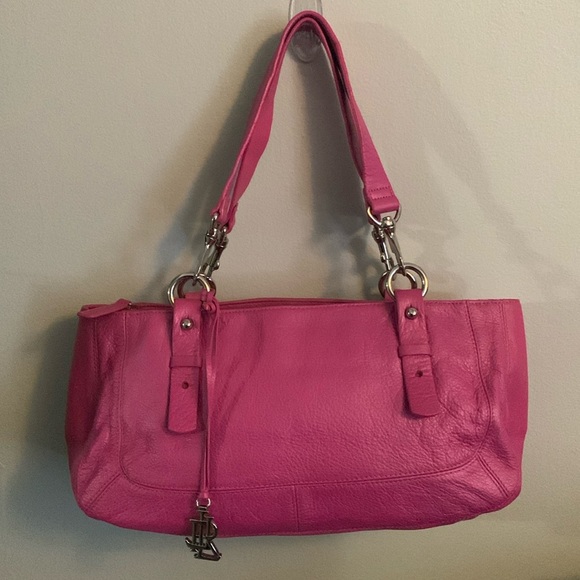 Lauren Ralph Lauren Handbags - Lauren Ralph Lauren hot pink leather handbag purse